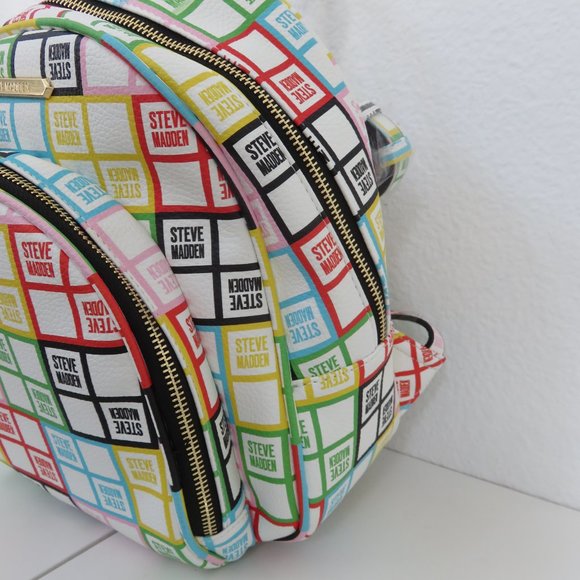 NWT Steve Madden Bjordan White Floral Logo
Backpack - Multi-color
